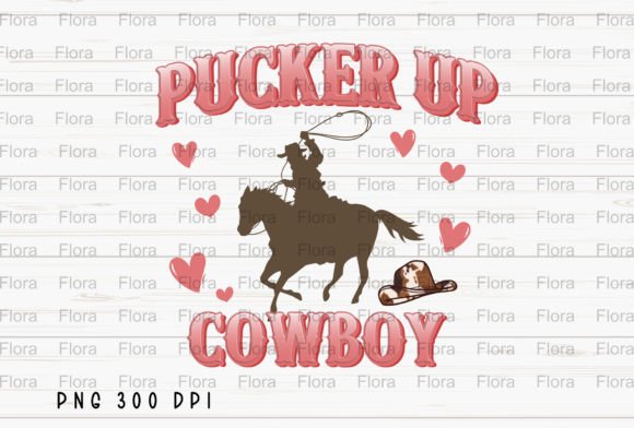 Download Puck Up Cowboy Valentines Day Retro PNG - Cowboy valentines day Collection
