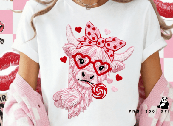 Download Valentine Highland Cow Png Faux Yarn Png - Premium Resources