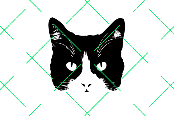 Download Black Cat Head Art T-shirt Design - Premium Bundle