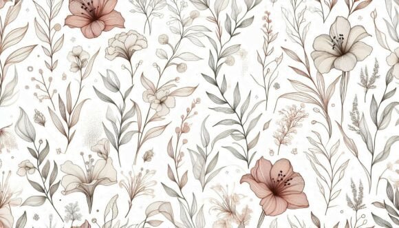 Download Minimalist Line Flowers - Line flowers Collection