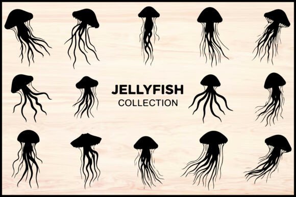 Download Jellyfish Silhouette Vector Set - Premium Resources