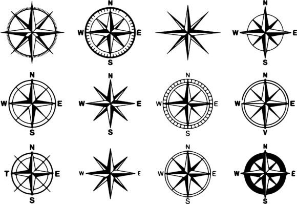 Download Compass Rose Vector Graphics Pack - Graphic Collection